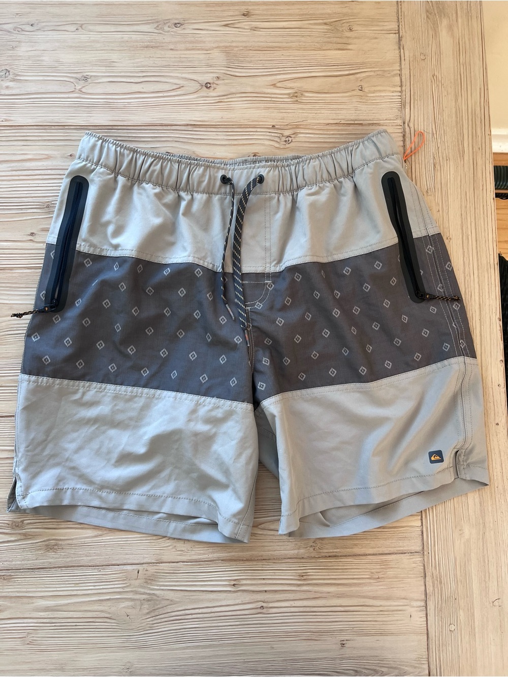 Quiksilver Waterman Collection Board Shorts Swim Trunks Gray Large